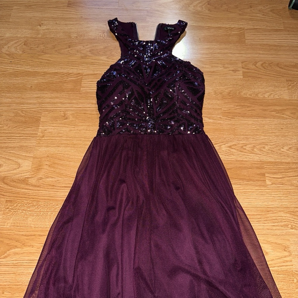 purple homecoming dress
